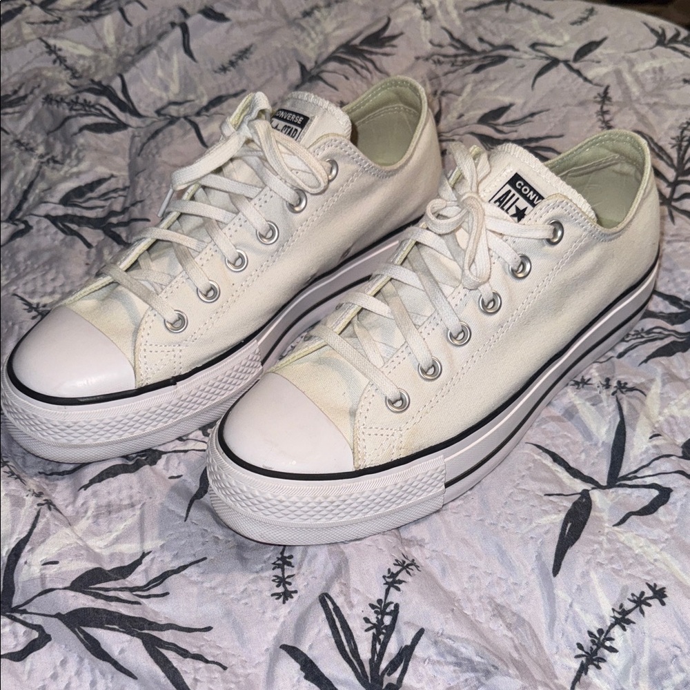White Platform Converse Chucks - image 3